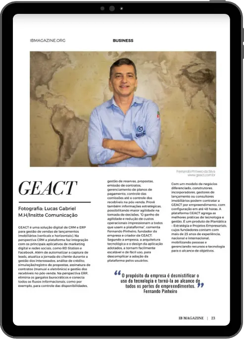 International Business Magazine publica artigo sobre a plataforma GEACT